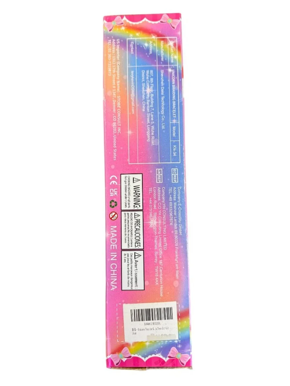 Unicorn Braiding Bracelet Making Kit For Girls Loom Charms Birthday Gift